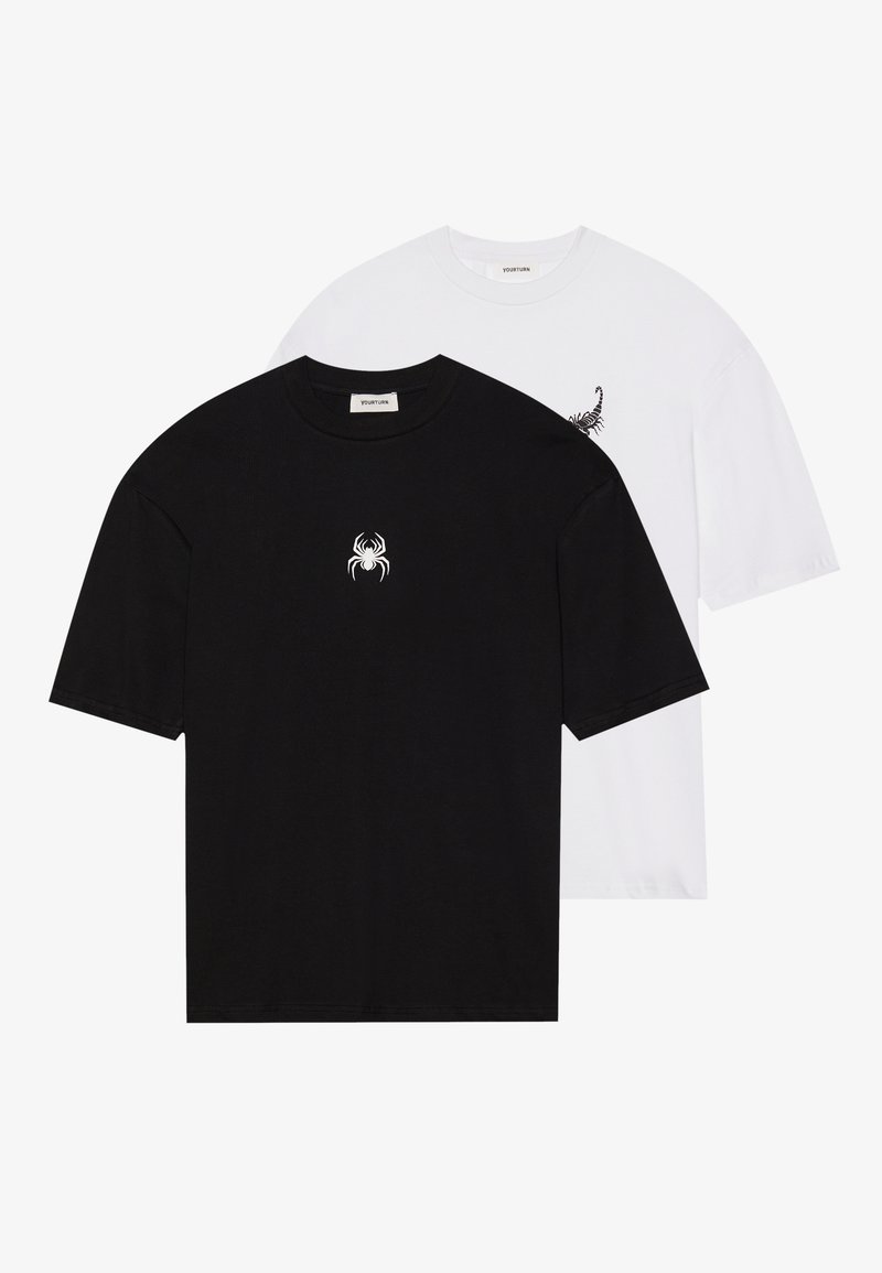 YOURTURN T-shirt print zwart