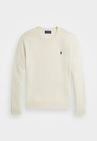 WOOL COTTON CREWNECK SWEATER - Džemperis - andover cream