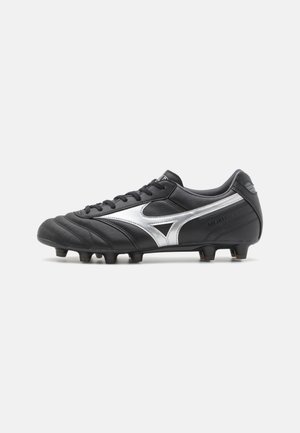 MORELIA II PRO RUN ON - Chaussures de foot à crampons - black/galaxy silver-coloured/dark shadow