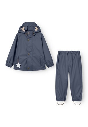 MINI A TURE, MATREINAR RAIN SET UNISEX - Waterproof jacket - ombre blue