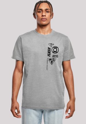 DC COMICS JUSTICE LEAGUE CHEST ICONS - Print T-shirt - heather grey