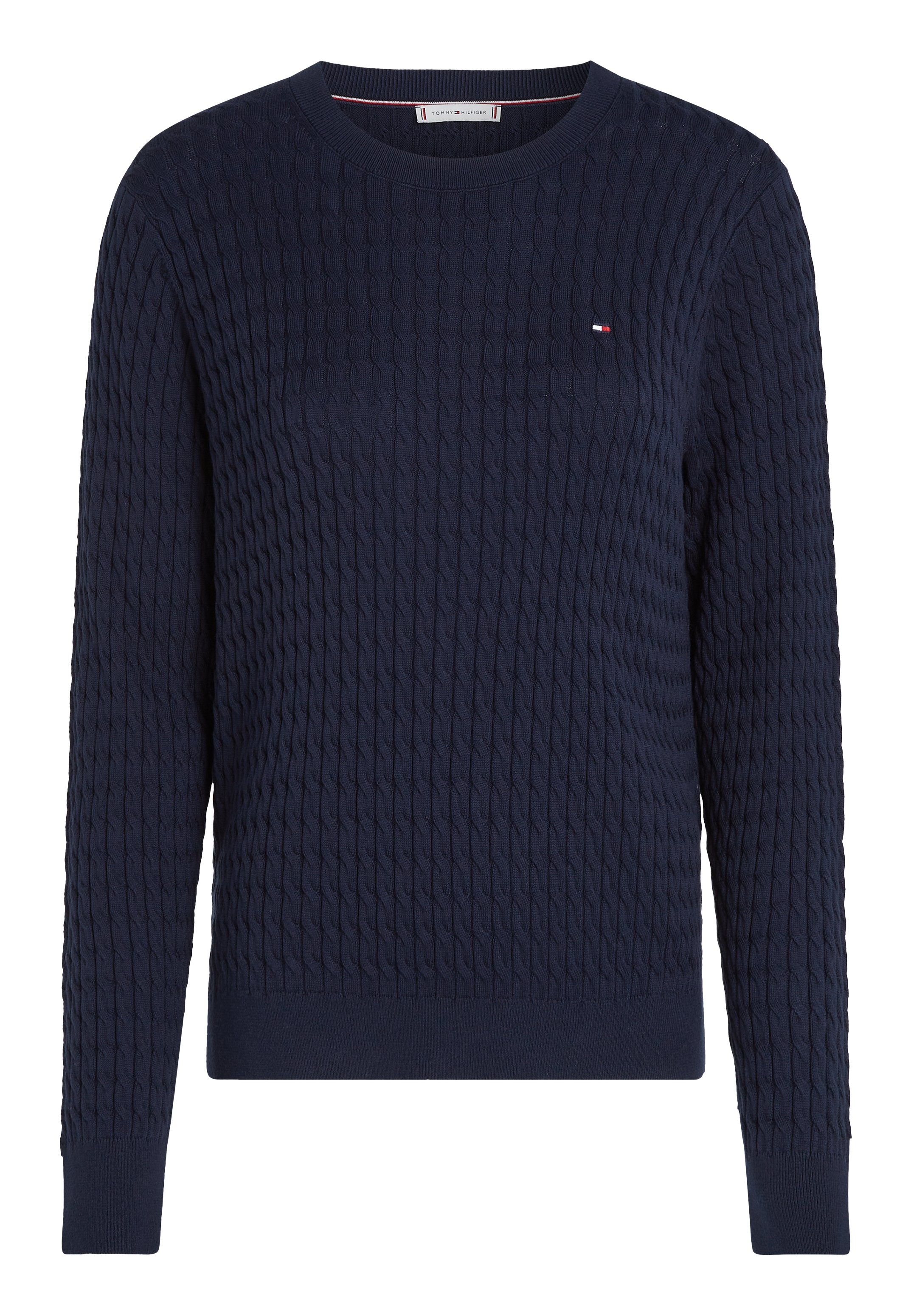 Tommy Hilfiger CABLE FINE SWEATER - Svetr - dark night navy