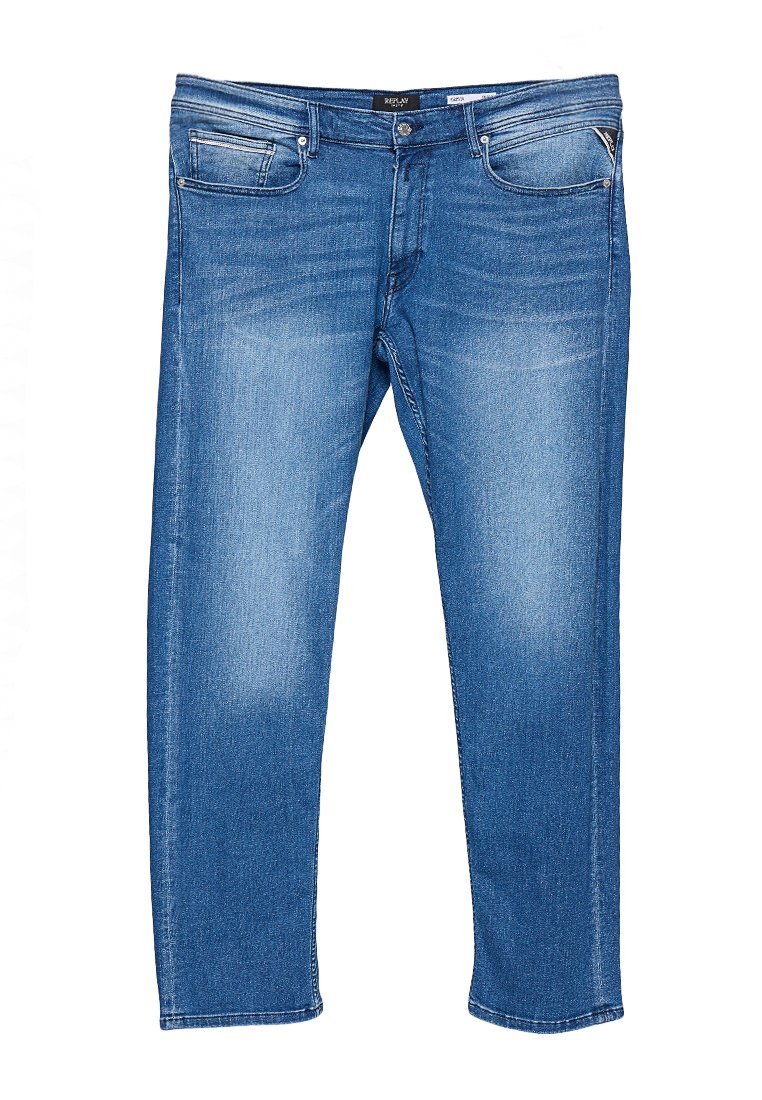 Replay Plus Straight leg jeans blauw