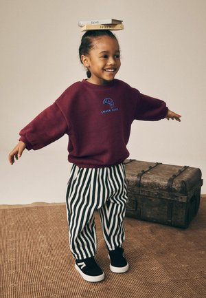 Next, REGULAR FIT - PULL ON BARREL TROUSERS - Bukser - black white stripe