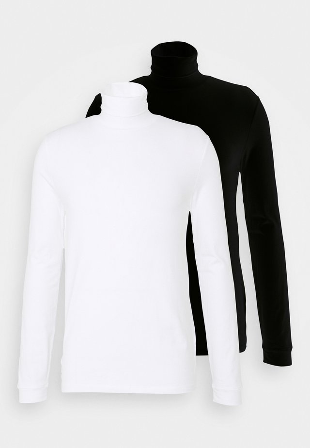ROLL NECK 2 PACK - Maglietta a manica lunga - black/white