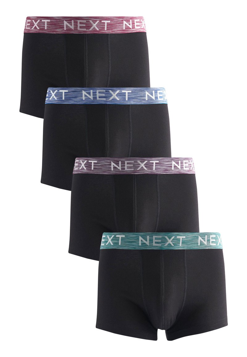 Next 4 PACK - Boxerkalsong - black silver marl waistband