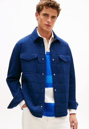 Tommy Hilfiger FLAP POCKET INTECHNO KNIT SHIRT JACKET - Ζακέτα - navy