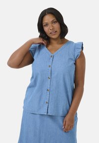 Kaffe Curve KCLOUISA  - Bluza - medium blue chambray