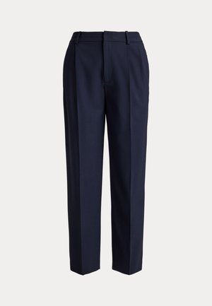 PLEATED TAPERED STRETCH-WOOL PANT - Nadrágok - navy