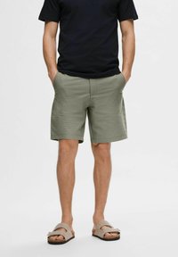 Selected Homme - SEERSUCKER - Shorts - vetiver Miniaturebillede 1