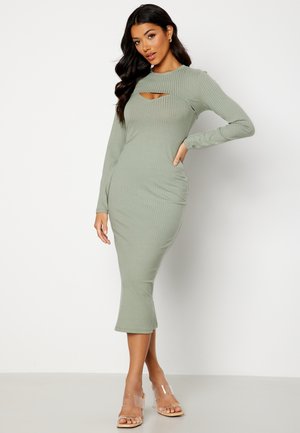 Bubbleroom RIB BOLERO DRESS SET - Cardigan - light green