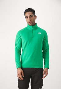 The North Face - 100 GLACIER 1/4 ZIP - Polárpulóver - optic emerald Miniatűr kép 1