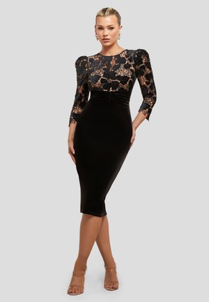 SCALLOPED MIDI - Kotelomekko - schwarz