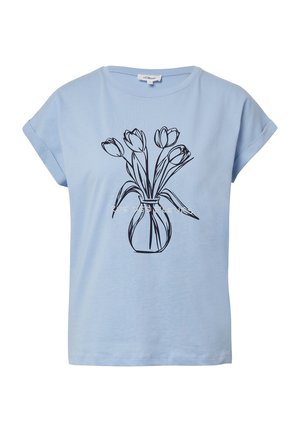 s.Oliver Print T-shirt - hellblau