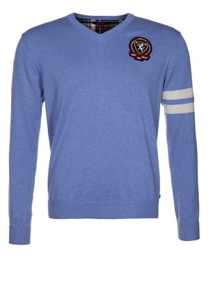 Strickpullover - mottled blue