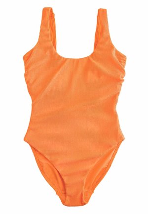 REGULAR FIT WIRED SCOOP NECK TUMMY CONTROL SWIMSUIT - Plavky - mango orange crinkle