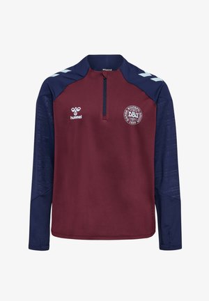 Hummel, HUMMEL DBU 26 PRO TR HALF ZIP SWEAT KIDS UNISEX - Sweatshirt - windsor wine peacoat