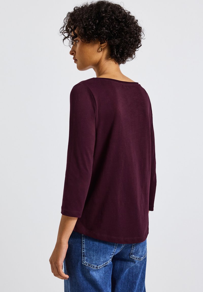 Top Plus Size Donna Scollo A V Solido Orlo Manica Allentata - Foto 2