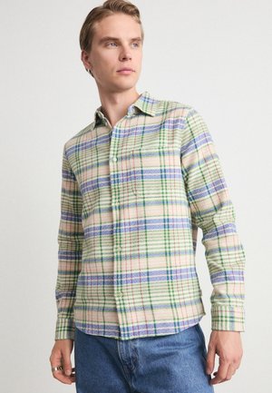 KASH CHECK SHIRT - Camisa - seashell/vintage green/multi-colour