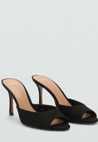 Mango Heeled mules - black