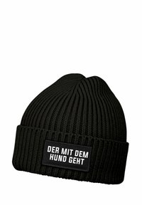 MoonWorks PATCH SPRUCH DER MIT DEM HUND GEHT LUSTIG MOONWORKS - Beanie - schwarz