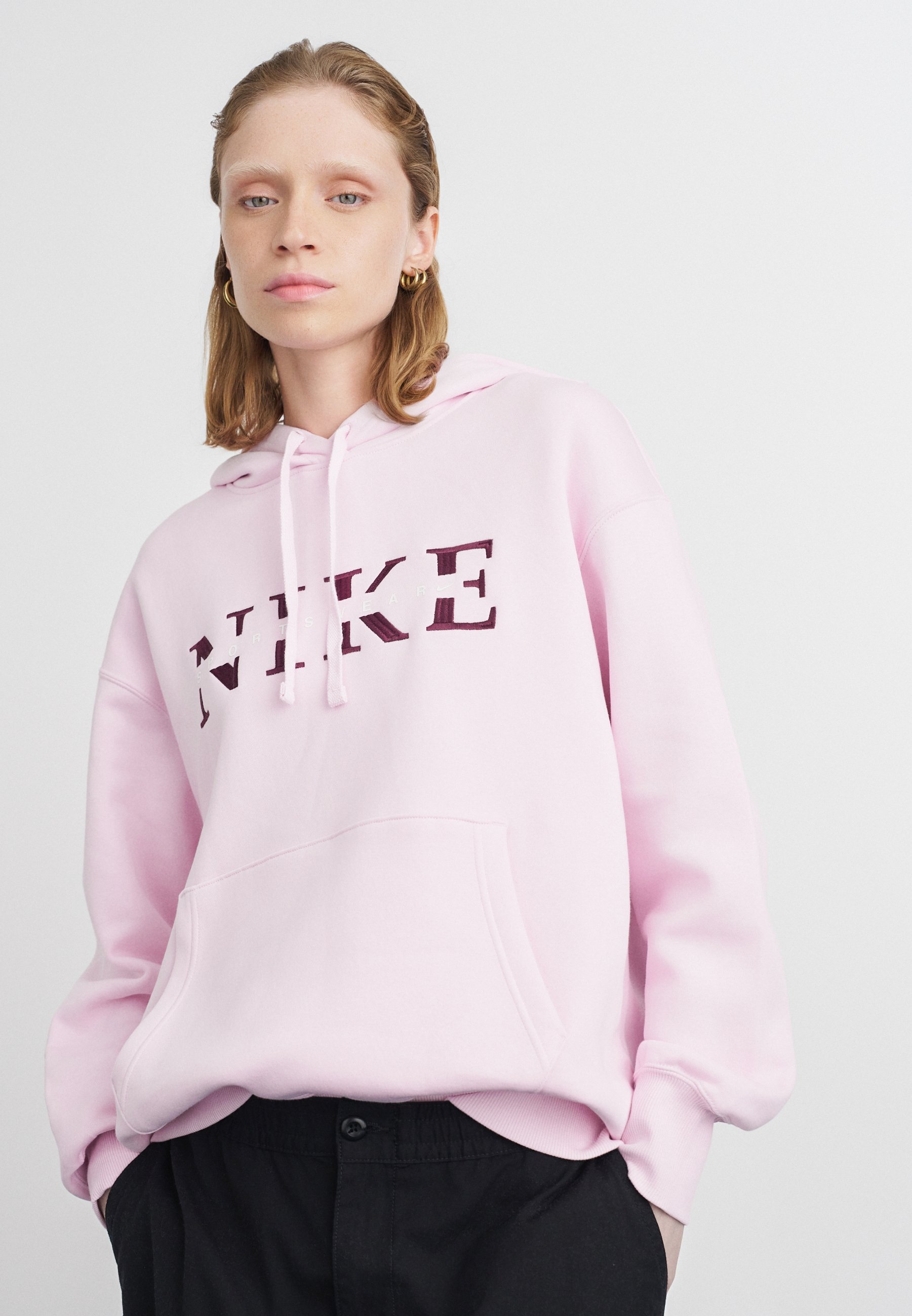 nike dark pink hoodie