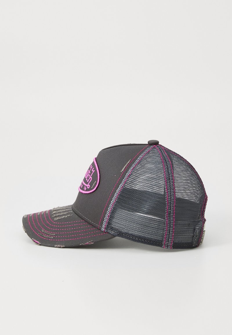 Von Dutch TRUCKER KIRUNA UNISEX Cap dark grey/pink/grau Zalando