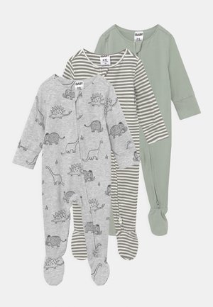 LONG SLEEVE 3 PACK UNISEX - Kruippakje - stone green/silver sage