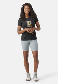Smartwool SMARTWOOL CARVED LOGO GRAPHIC SHORT SLEEVE - T-shirt med print - black