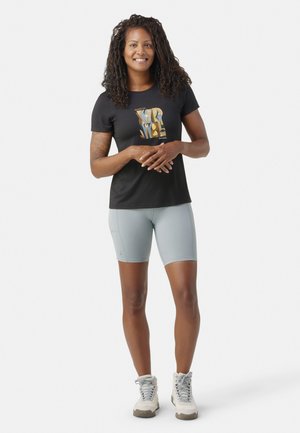 SMARTWOOL CARVED LOGO GRAPHIC SHORT SLEEVE - T-shirt med print - black