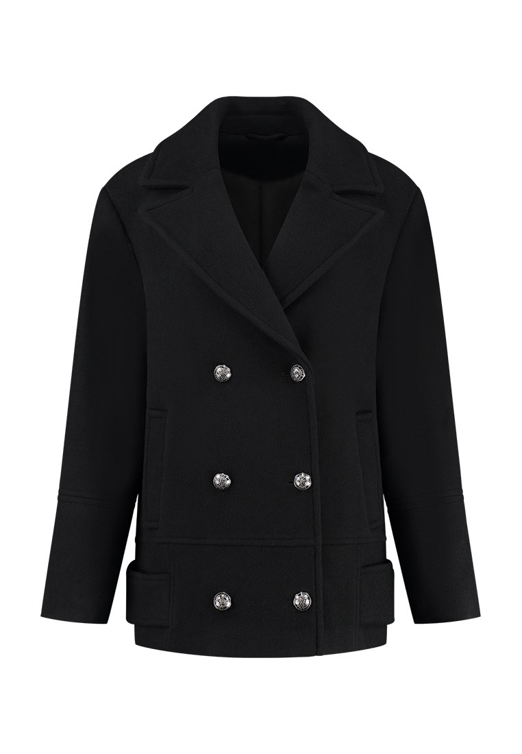 NIKKIE Halflange jas zwart