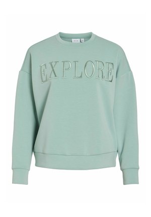 VILA, Long Sleeved Sweat VIREFLECT Round neck - Felpa - blue surf