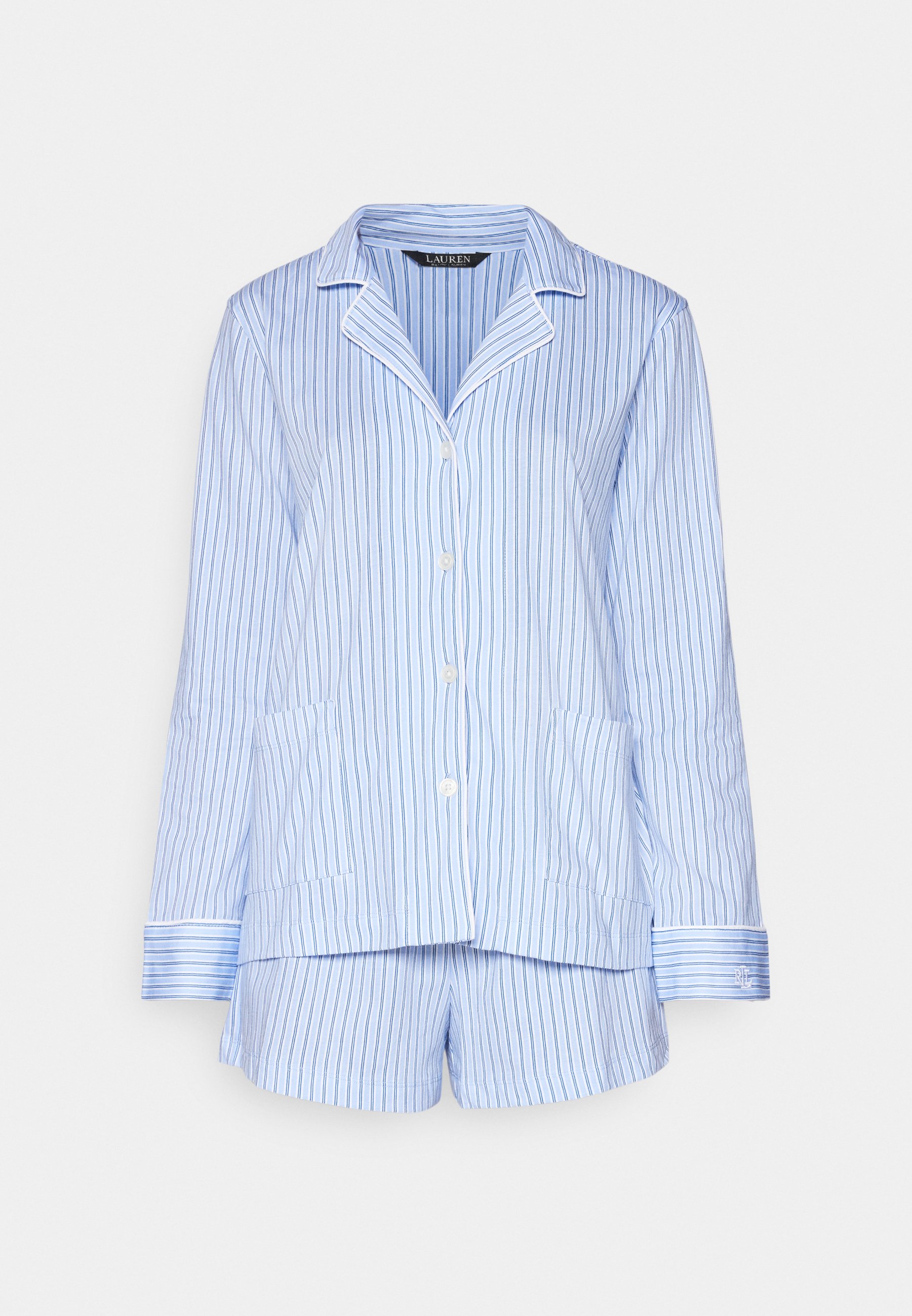 Lauren Ralph Lauren NOTCH COLLAR BOXER - Pyjama set - blue