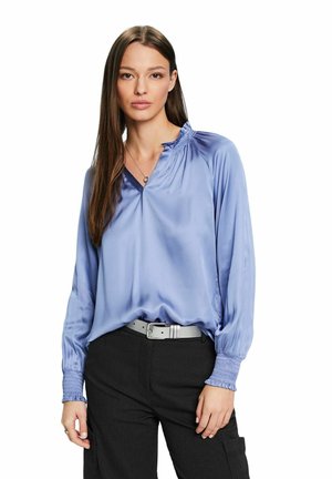 GATHER V NECK - Blusa - blue lavender