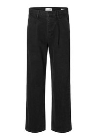 Selected Homme Löst sittande jeans - black denim