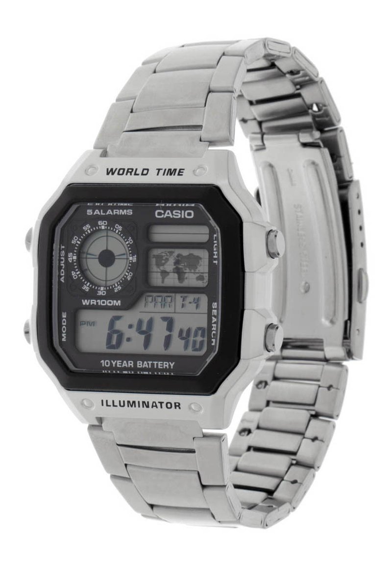Casio Montre à affichage digital - silver-coloured/argenté - ZALANDO.FR
