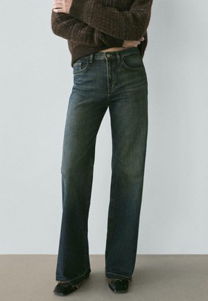 MID-RISE BELL BOTTOM - Flared jeans - mottled blue