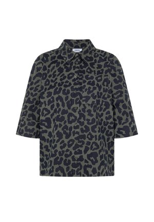 Cecil, KURZARM HEMDBLUSE AUS CORD MIT LEO-MUSTER - Chemisier - dried olive green