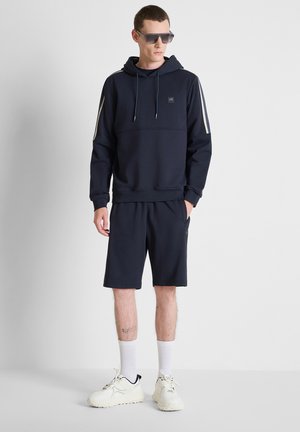 Antony Morato, HOODIE  REGULAR FIT WITH TAPE ON SHOULDER  WITH PATCH ON HEART - Hoodie - blue-grey