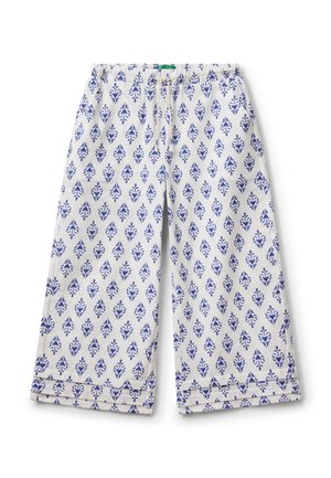 PATTERNED WITH WIDE  - Pantalones - blue white