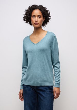 Street One V-NECK - Strickpullover - blau