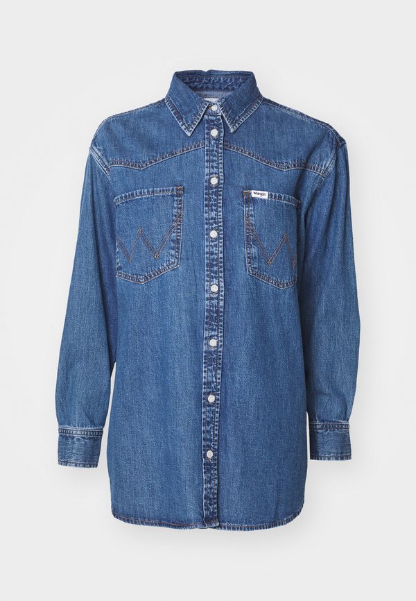 LOOSE - Button-down blouse - dark wash4