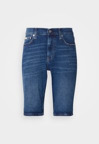 SLIM - Lühikesed teksad - denim dark