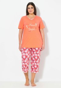 Ulla Popken STARFISH TWO PIECE SET - Nattplagg set - coral