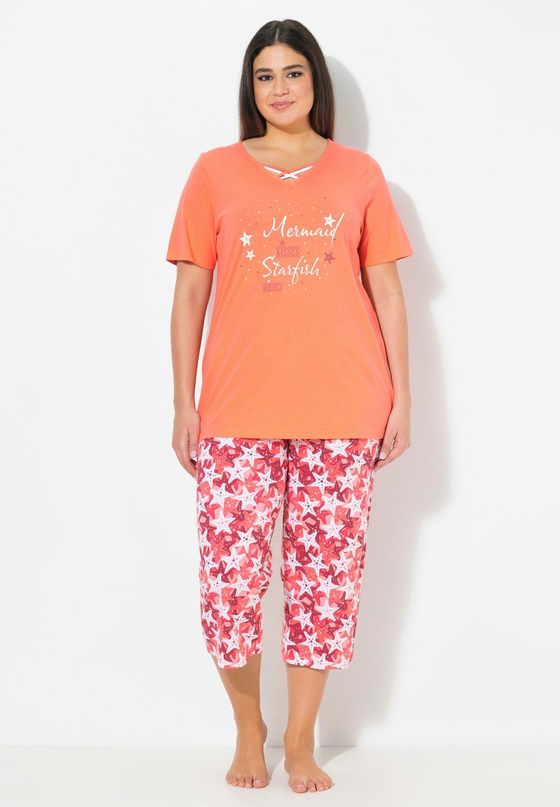 Ulla Popken STARFISH TWO PIECE SET - Nattplagg set - coral