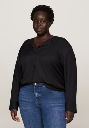 Tommy Hilfiger Curve, FLUID V-NECK - Pluus - black
