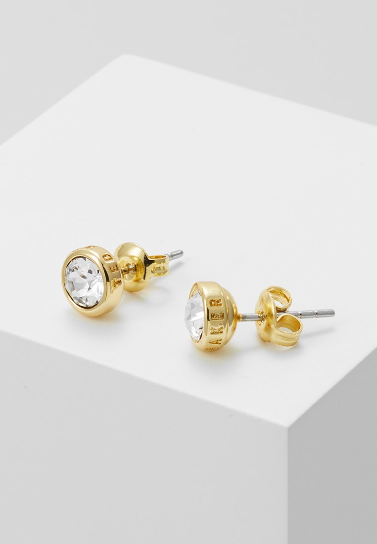 ted baker sinaa gold stud earrings with emerald crystal