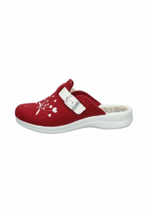 Pantolette flach - burgundy