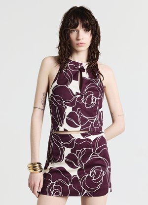 Calliope HALTERNECK FIOCCHI FANTASIA - Top - var prugna