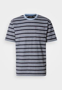 Scotch & Soda DYE STRIPE - Triko s potiskem - blue